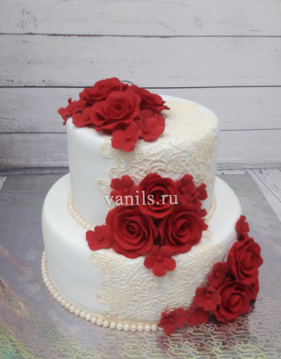 Свадебный торт ажурный