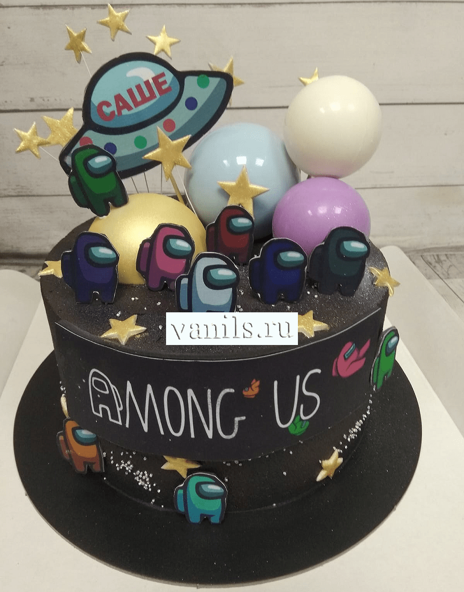торт амонг ас на день рождения