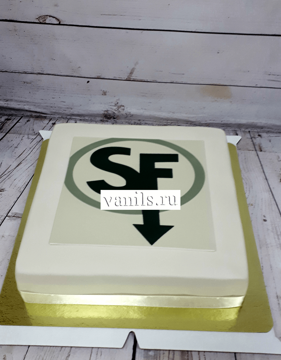 торт с логотипом