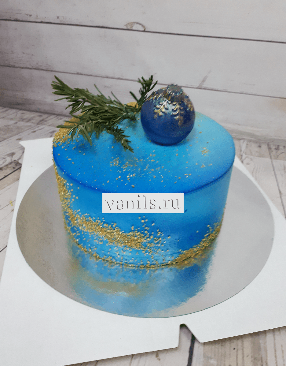 торт новогодний с шаром