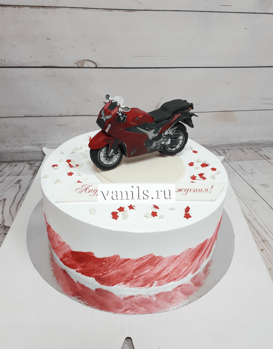 Торт с Мотоциклом без мастики