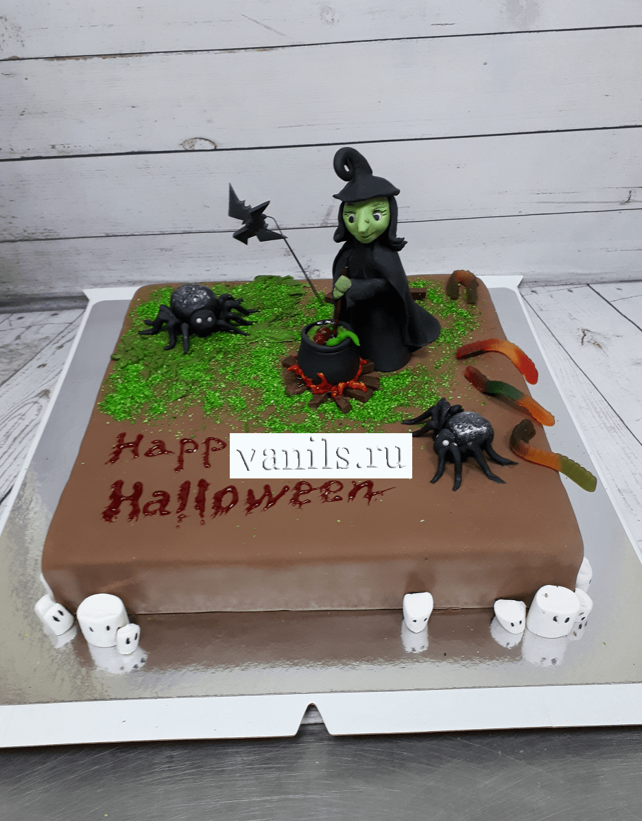Торт с ведьмой и котлом
