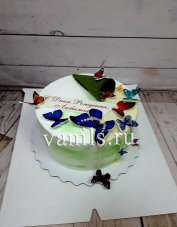 торт с бабочками
