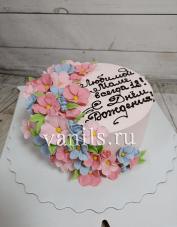 торт с цветочками