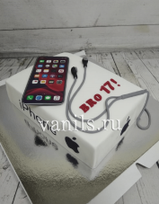 торт айфон с наушниками