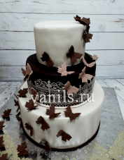 Свадебный торт коричневый