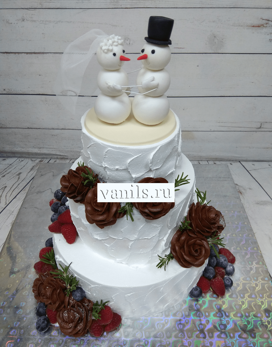 Свадебный торт зимний