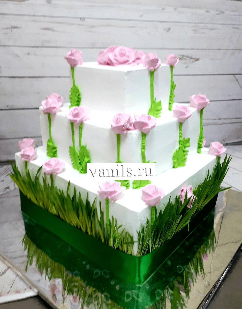 Свадебный торт зеленый