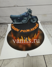 торт для байкера с мотоциклом