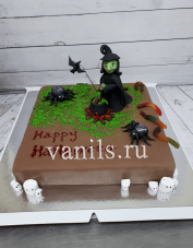 Торт с ведьмой и котлом